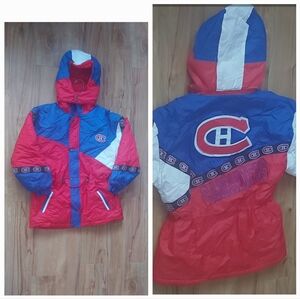 Vintage Youth Montreal CANADIENS Hockey Insulated Jacket.